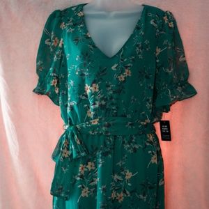 Teal Floral Express Dress